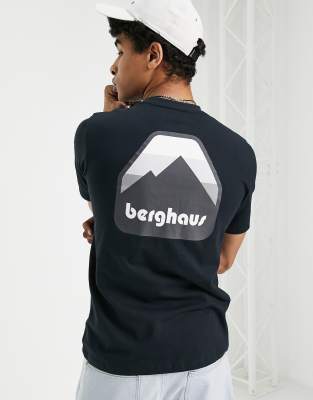 Berghaus Dean Street unisex Graded Peak back print t-shirt in black - ASOS Price Checker