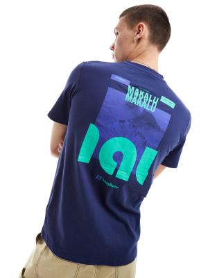 Berghaus Berghaus Dean Street Mountain Zine back print t-shirt in blue