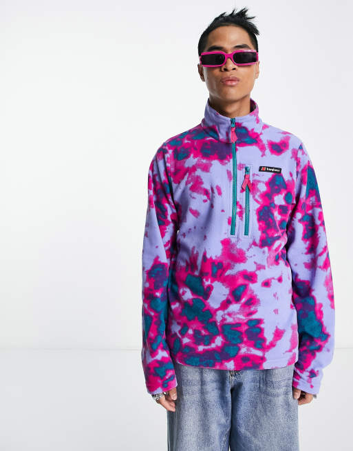 Berghaus – Dean Street — Prism Trango – Rosa, batikfärgad fleece med 1/4-lång dragkedja