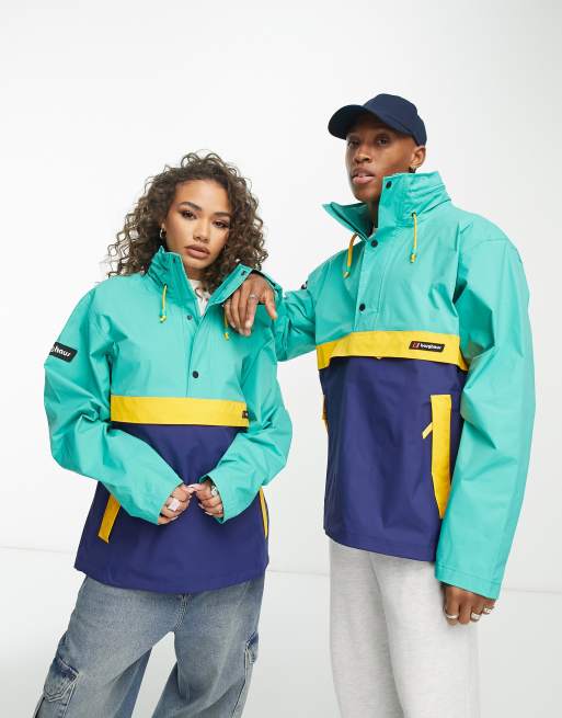 Green and hot sale blue windbreaker