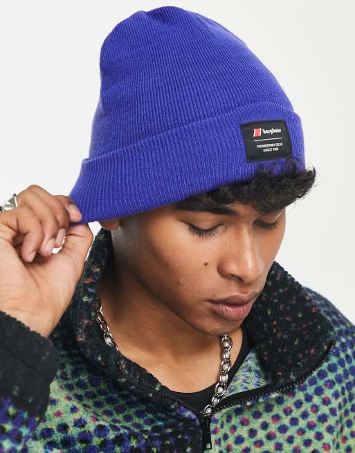 Berghaus Dean Street unisex Heritage Badge beanie in blue