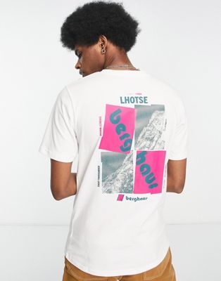 Berghaus Dean Street unisex Lhotse Zine back print t-shirt in white - ASOS Price Checker