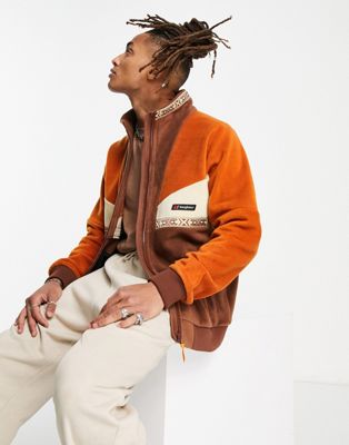 Berghaus Dean Street unisex Tramantanta '91 retro fleece jacket in brown and tan