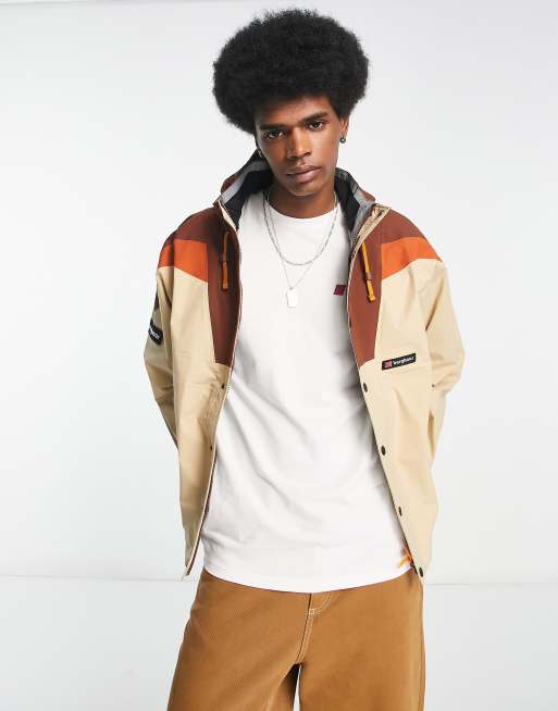 Berghaus – Dean Street – Wodoodporna kurtka unisex ze wstawkami w kolorze kamiennobeżowym i brązowym
