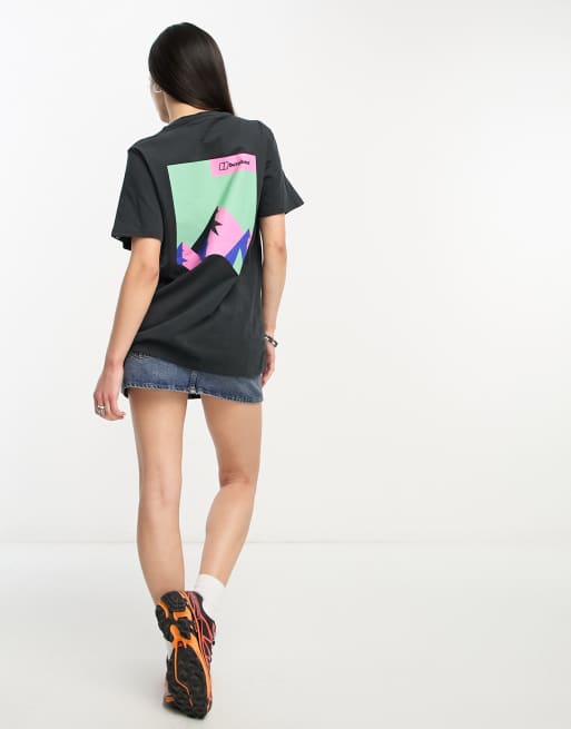 Berghaus Dolomites boyfriend fit t-shirt with back print in black