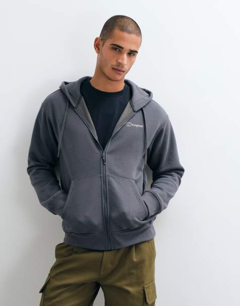 Berghaus Essential logo full zip hoody in archive black - view 1