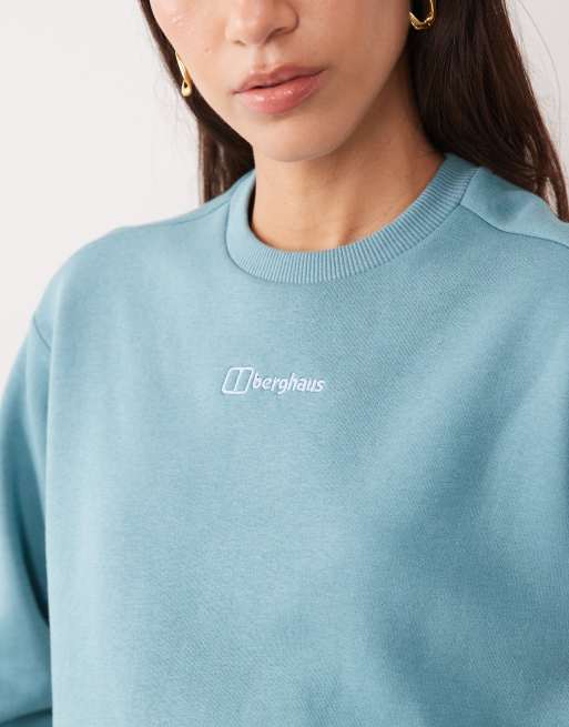 Berghaus Essential logo sweatshirt in light blue, 2 of 4