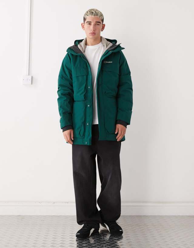 Berghaus Fernly gore-tex down parka in dark green | ASOS