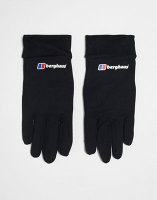 Berghaus fleece glove liners in black