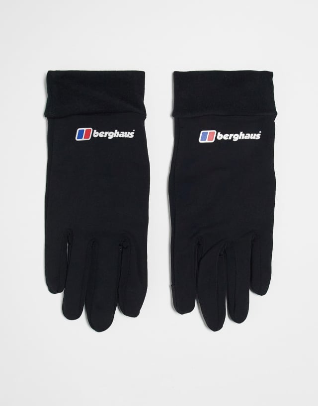 Berghaus fleece glove liners in black