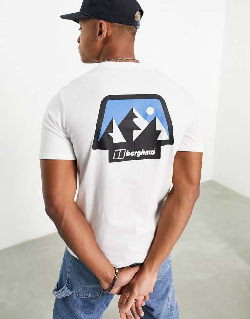 Berghaus French Pyrenees t-shirt with mountain back print in white | ASOS