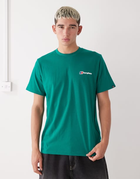 Berghaus Front & back logo t-shirt in dark green - view 1