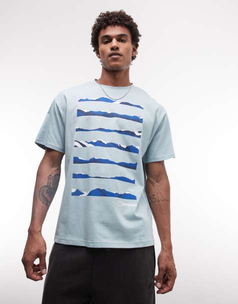 Berghaus Geo landscape t-shirt in blue - view 1
