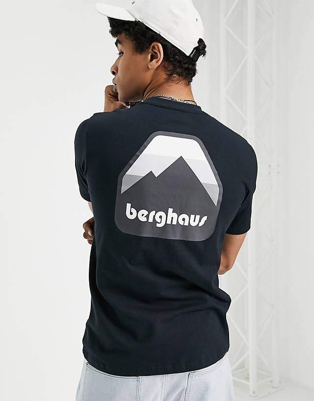 Berghaus - graded peak back print t-shirt in black