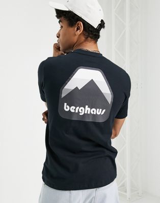 Berghaus Graded Peak back print t-shirt in black - ASOS Price Checker