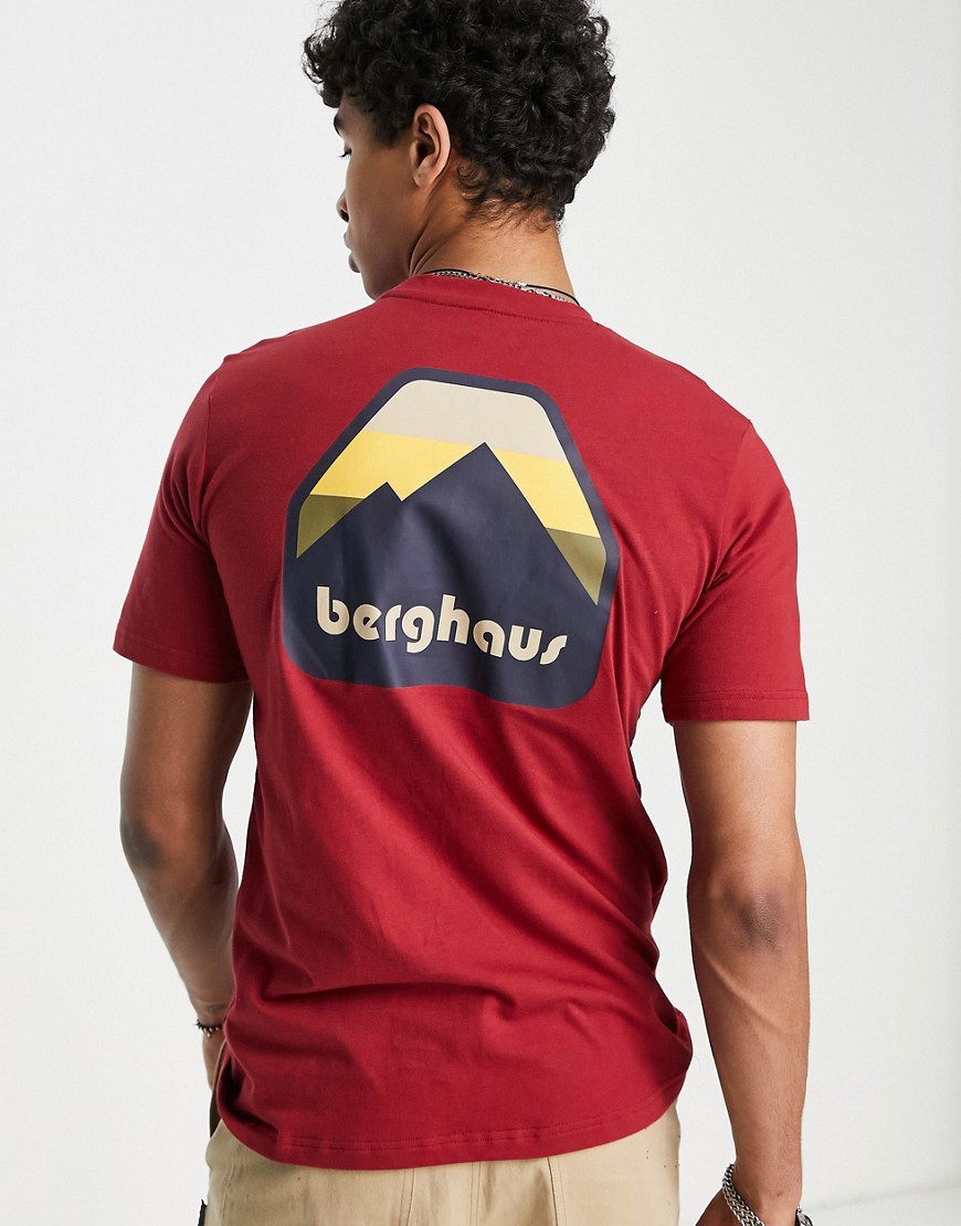 Graded Peak t-shirt in burgundy-Red