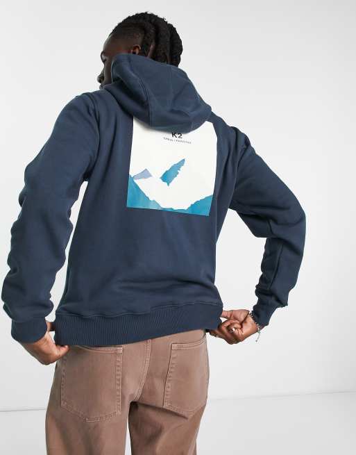 Berghaus Heritage back print hoodie in navy ASOS