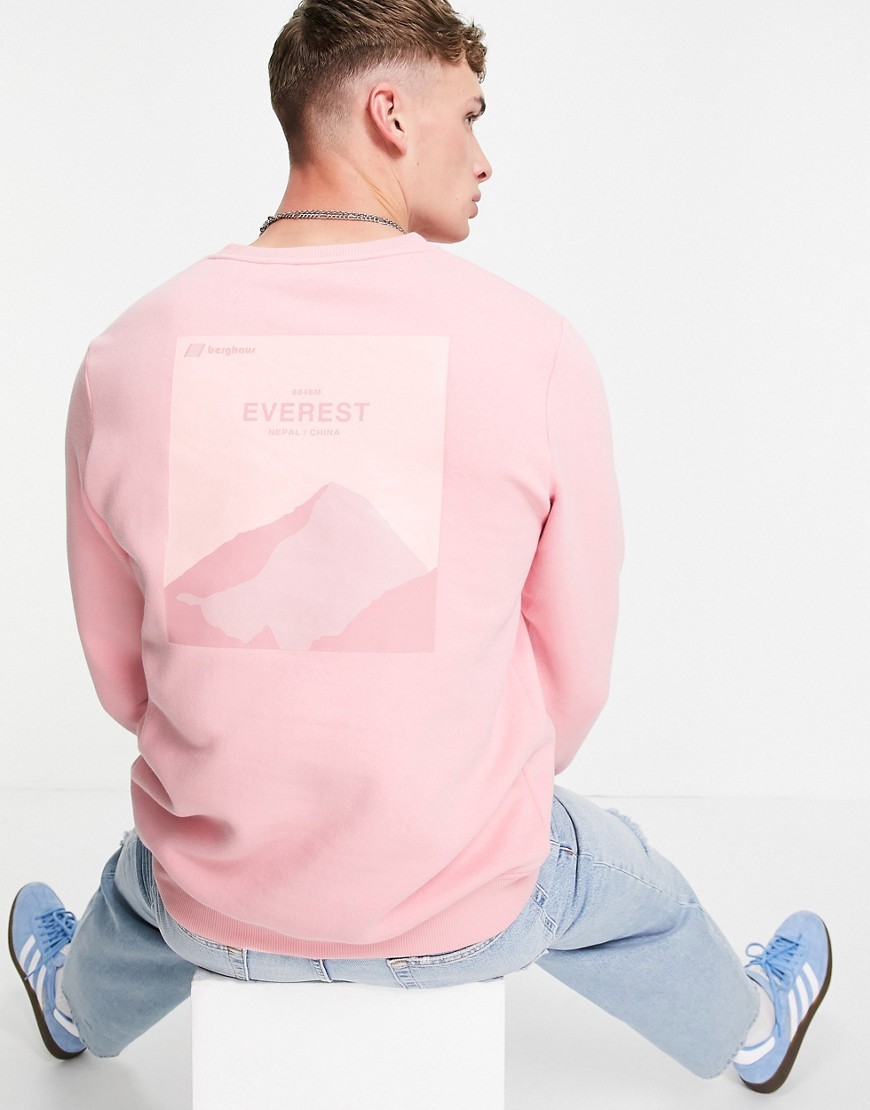 Berghaus Heritage back print sweatshirt in pink