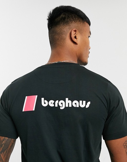 Berghaus Heritage Front and Back Logo t-shirt in black