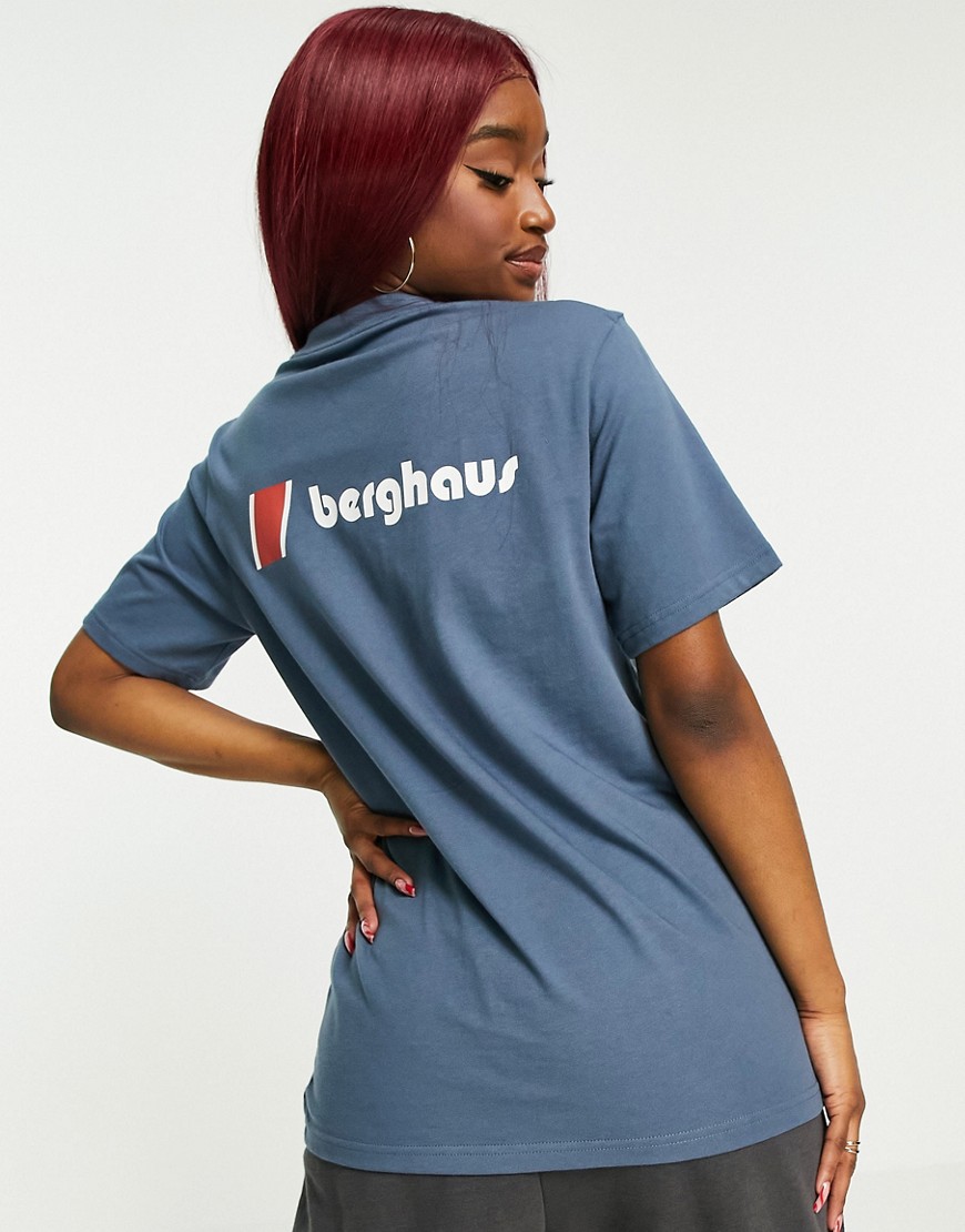 Berghaus Heritage Front and Back logo t-shirt in blue-Blues
