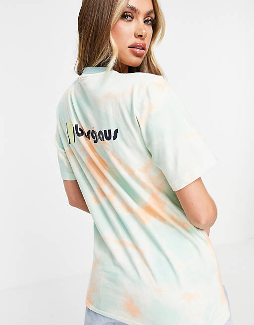 Berghaus Heritage Front and Back logo t-shirt in pink tie dye