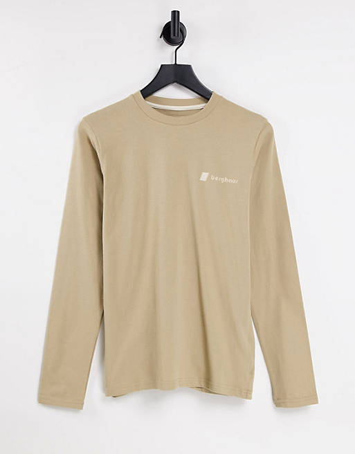 Women Berghaus Heritage front and back long sleeve t-shirt in beige Exclusive at  
