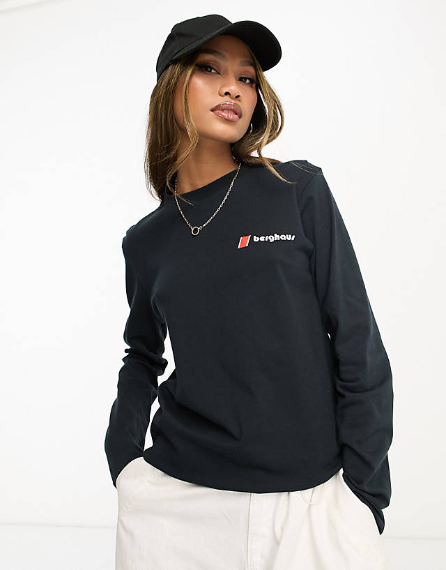 Berghaus - heritage front and back long sleeve t-shirt in black