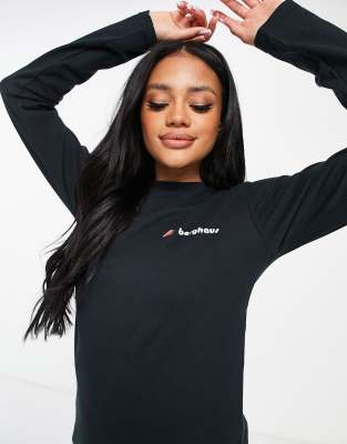 Berghaus Heritage front and back long sleeve t-shirt in black