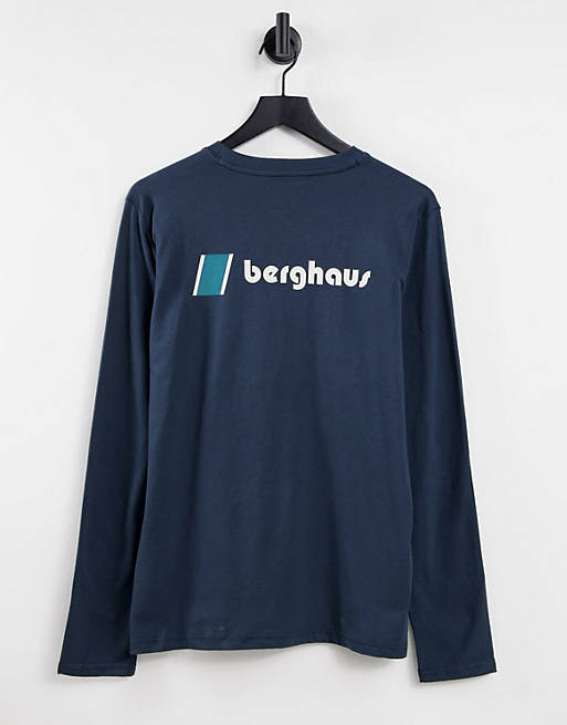 T-Shirts & Vests Berghaus Heritage front and back long sleeve t-shirt in navy 