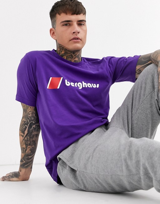 Berghaus Heritage Front Logo t-shirt in purple