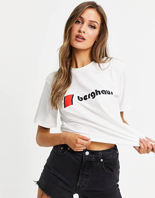 Berghaus Heritage Front logo t-shirt in white