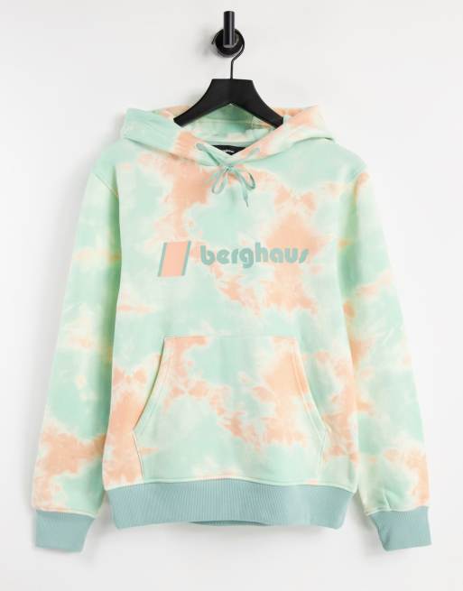 Berghaus – Heritage – Kapuzenpullover in Rosa mit Batikmuster und Logo