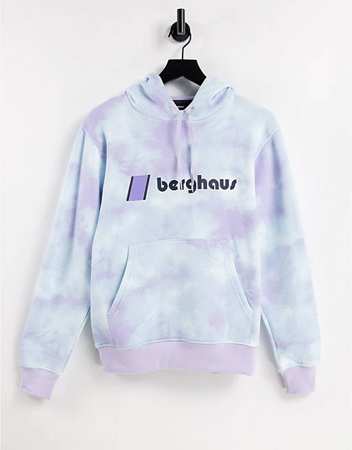 Berghaus Heritage logo hoodie in light purple/light blue 