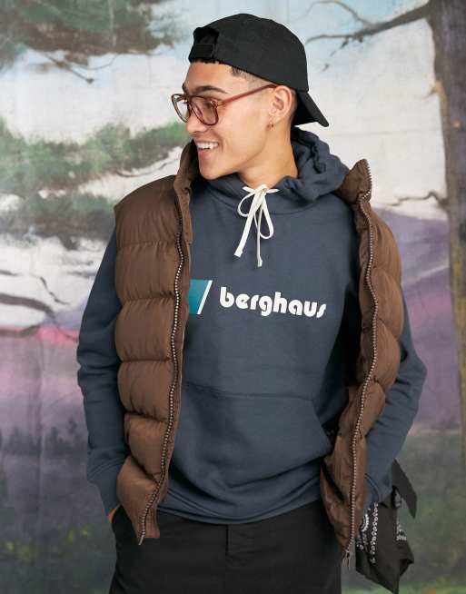 Berghaus Heritage logo hoodie in navy ASOS