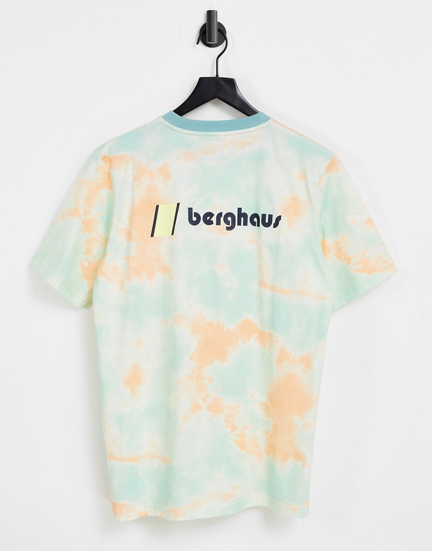 Berghaus Heritage Logo t-shirt in pink tie dye
