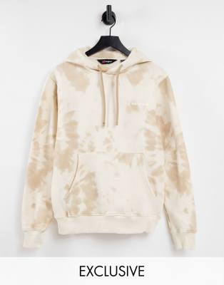 Berghaus Heritage Small Logo tie dye hoodie on beige Exclusive at ASOS-Neutral