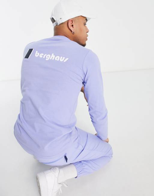 Berghaus - Heritage - T-shirt a maniche lunghe viola con logo sul davanti e sul retro