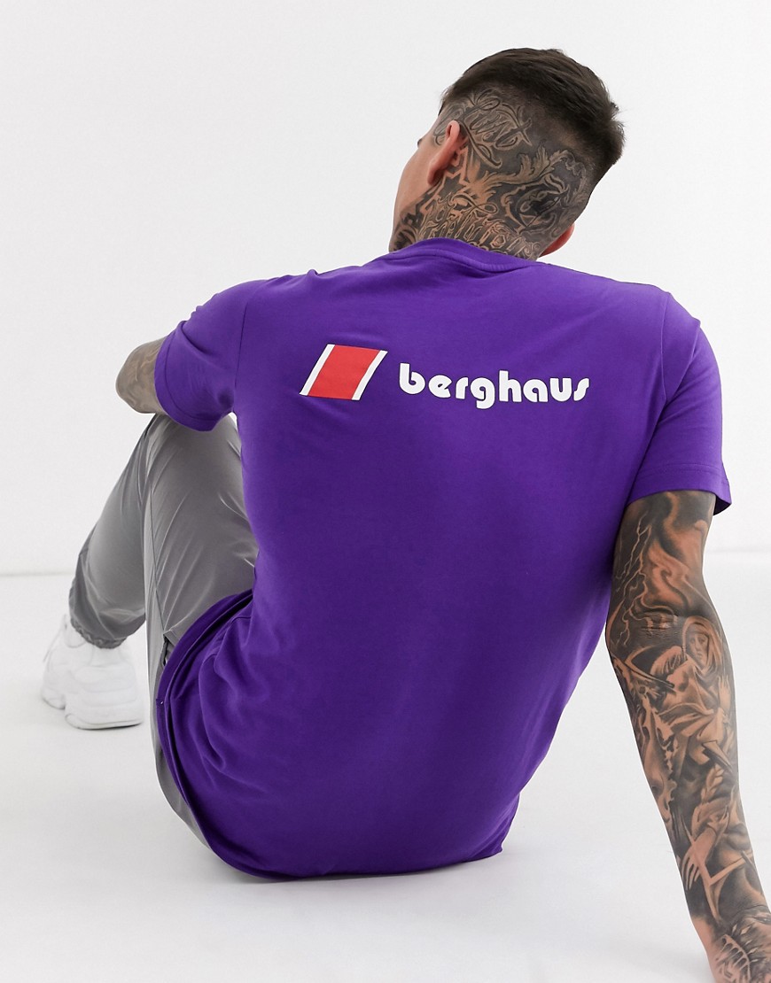 Berghaus - Heritage - T-shirt viola con logo sul davanti e sul retro