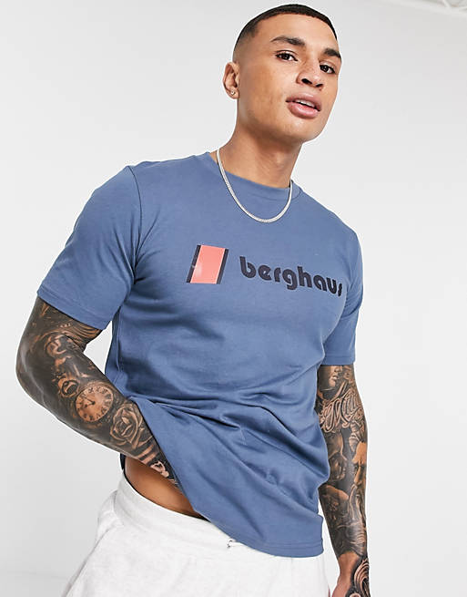 Berghaus Hertitage Front logo t-shirt in blue