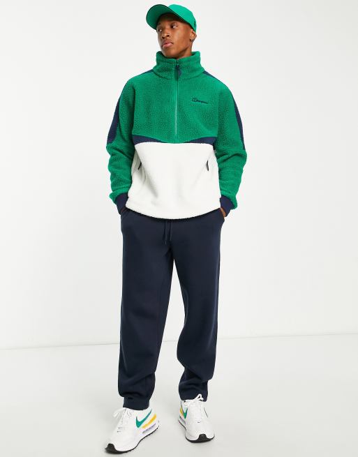 Berghaus Houlton half zip jacket in green white ASOS