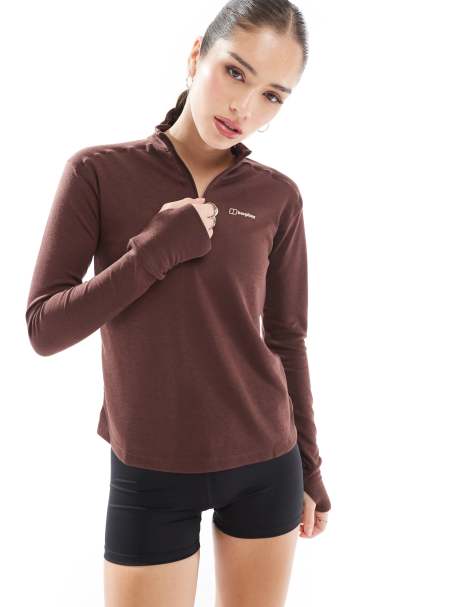 Berghaus Ivyhill Half Zip Top in brown - view 1