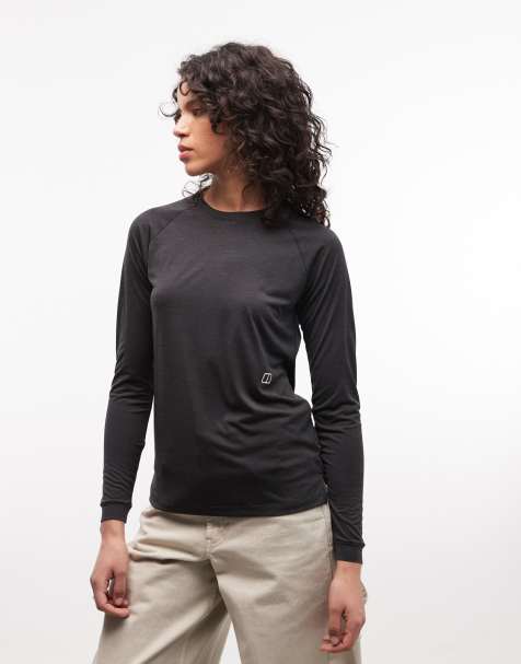 Berghaus Ivyhill light long sleeve tech t-shirt in black