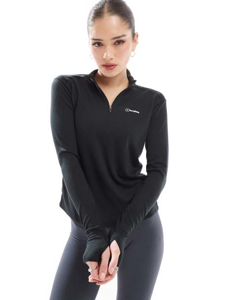 Berghaus – Ivyhill – Oberteil in Schwarz mit kurzem Reißverschluss - view 1