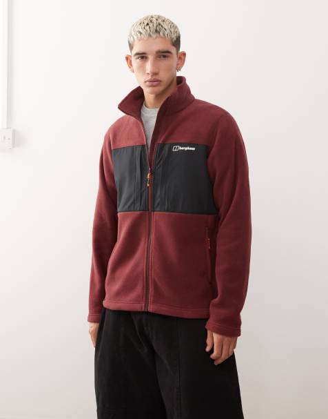 Berghaus Jacket men's prism guide interactive polartec® fleece jacket in dark red/black - view 1