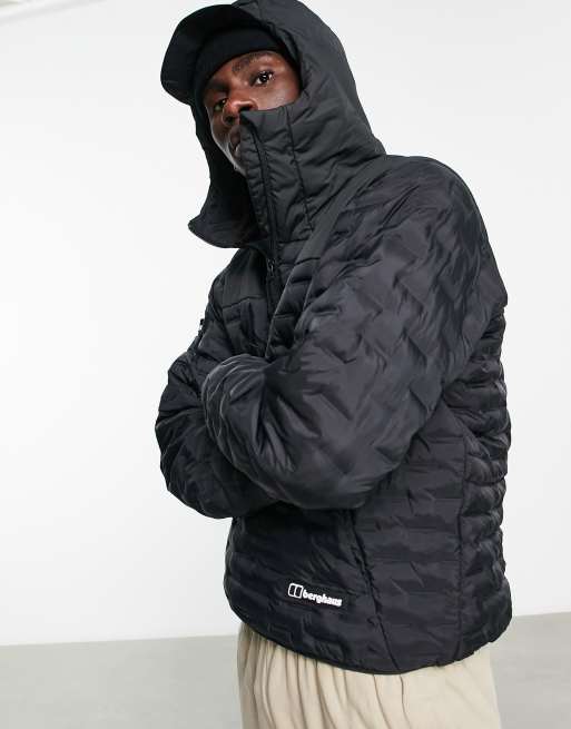 Berghaus Jesmond Premium insulated hooded smock jacket in black | ASOS