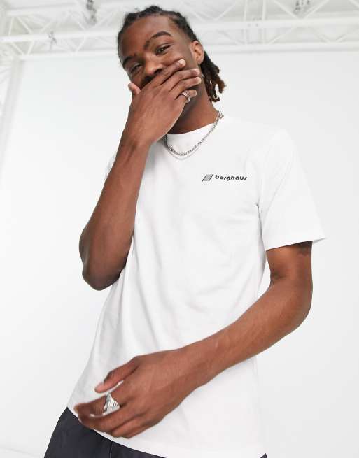 Berghaus – Kanchenjunga Static – Biały T-shirt z nadrukiem gór na plecach, 2 z 4
