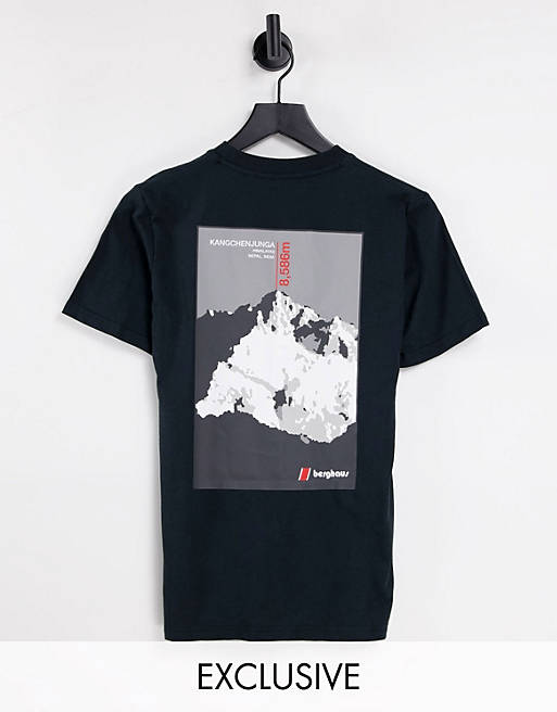 Berghaus Kanchenjunga t-shirt in black Exclusive at ASOS