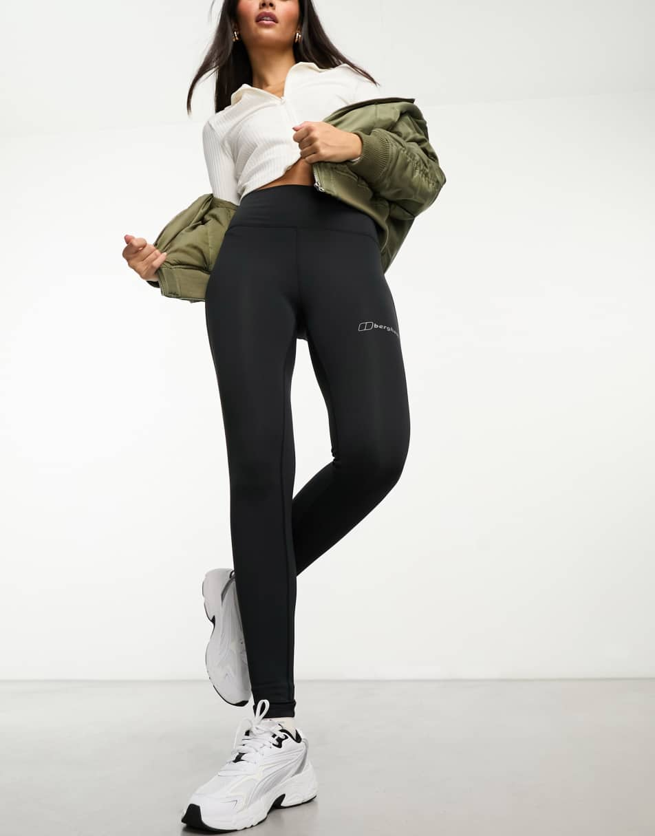 Berghaus Core high waist leggings in khaki