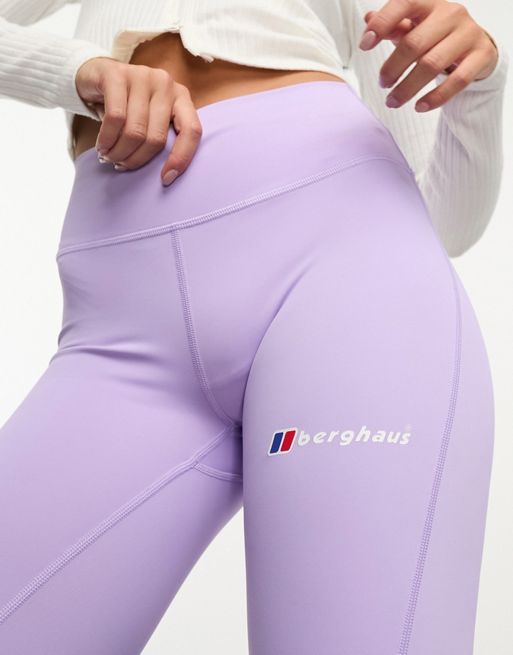 Berghaus large logo core legging in purple