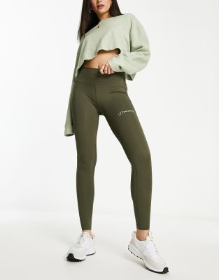 Berghaus - Leggings mit farblich abgestimmtem Logo in Khaki-Grün